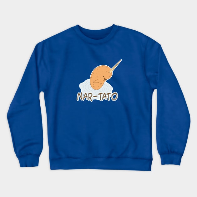 NAR-TATO - Narwhal Potato Hybrid Crewneck Sweatshirt by Jitterfly